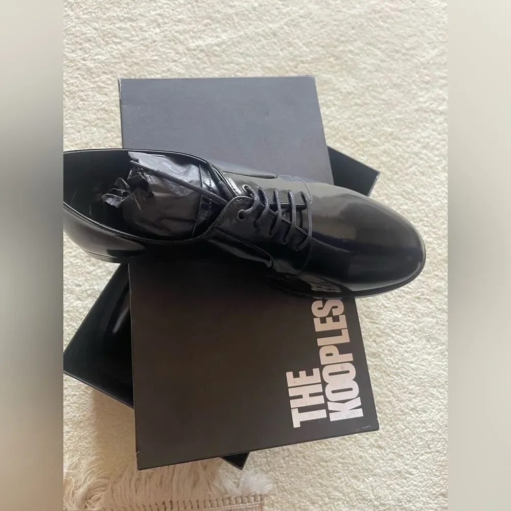 The Kooples Glossy Black Men's Derbys